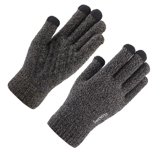 Iwarm Touchscreen Gloves (ST0005), Double Layer and Velvet/Acrylic, Size 21cm, Gri
