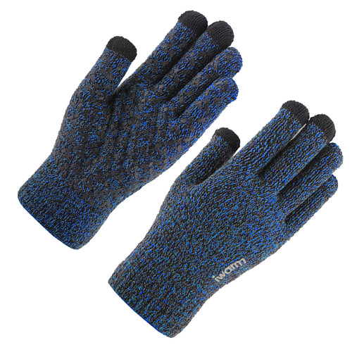 Iwarm Touchscreen Gloves (ST0018), Premium Wool, cu Non-slip Details, Size 23cm, Albastru