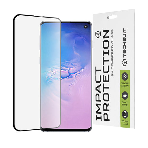 Folie de protectie pentru Samsung Galaxy S10, Techsuit 111D Full Cover / Full Glue Glass / 3D Curved Screen