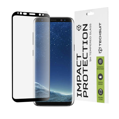 Folie de protectie pentru Samsung Galaxy S8, Techsuit 111D Full Cover / Full Glue Glass / 3D Curved Screen