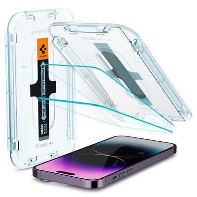 Folie de protectie pentru iPhone 14 Pro Max, Spigen (2 pack) Glas.tR EZ-FIT (AGL05202)