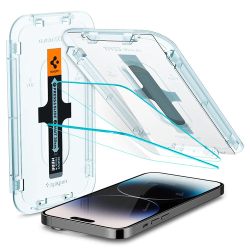 Folie de protectie pentru iPhone 14 Pro, Spigen (2 pack) Glas.tR EZ-FIT (AGL05214)