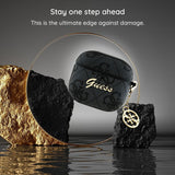 Husa casti pentru AirPods 4, Guess 4g Charm Collection Gua4g4gsmw, maro