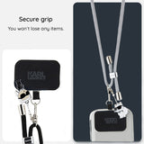 Karl Lagerfeld, Crossbody Cord (Klucnmsckik), Universal, Nylon, 150cm, Ikonik Negru