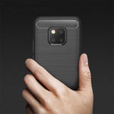 Husa pentru Huawei Mate 20 Pro, Techsuit Carbon Silicone, negru