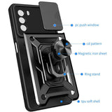Husa pentru Motorola Moto G62 5G, Techsuit CamShield Series, negru