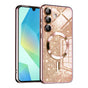 Husa pentru Samsung Galaxy A16 4G, Techsuit Lux Glitter MagSafe, roz auriu