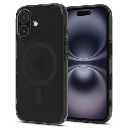Husa pentru iPhone 16, Spigen Ultra Hybrid T MagSafe (ACS09074), cenusiu