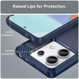 Husa pentru Xiaomi Redmi Note 14 4G (Regional), Techsuit Carbon Silicone, albastru