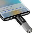 Adaptor Baseus Mini OTG Adapter Ingenuity Series (ZJJQ000001), Type-C to USB-A 3.1, Negru