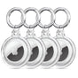 Techsuit (4 pack) Secure Holder Silicone (CT15), Apple AirTag Case, Clear