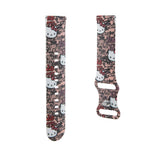 Curea pentru Garmin Venu 2, Hello Kitty Strap Silicone Tags Graffiti (Hkuwlsdgptp), roz