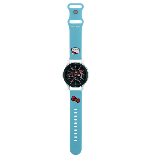 Curea pentru Garmin Venu 2, Hello Kitty Strap Silicone Kitty Head (Hkuwlschblb), albastru