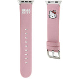 Curea pentru Apple Watch SE 40mm, Hello Kitty Strap Leather Kitty Head (Hkawmpgkhp), roz
