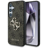 Husa pentru Samsung Galaxy S25, Guess Hardcase 4G Big Metal Logo (GUHCS25S4GMGBR), maro