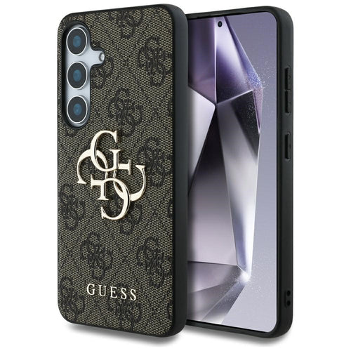 Husa pentru Samsung Galaxy S25, Guess Hardcase 4G Big Metal Logo (GUHCS25S4GMGBR), maro