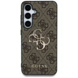Husa pentru Samsung Galaxy S25, Guess Hardcase 4G Big Metal Logo (GUHCS25S4GMGBR), maro