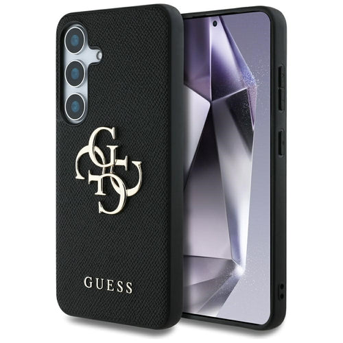 Husa pentru Samsung Galaxy S25, Guess Hardcase 4G Grained Big and Classic Logo (GUHCS25SPGT4MBK), negru