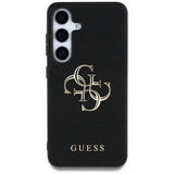 Husa pentru Samsung Galaxy S25 Plus, Guess Hardcase 4G Grained Big and Classic Logo (GUHCS25MPGT4MBK), negru
