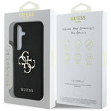 Husa pentru Samsung Galaxy S25 Plus, Guess Hardcase 4G Grained Big and Classic Logo (GUHCS25MPGT4MBK), negru