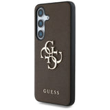 Husa pentru Samsung Galaxy S25, Guess Hardcase 4G Grained Big and Classic Logo (GUHCS25SPGT4MBW), maro