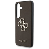 Husa pentru Samsung Galaxy S25, Guess Hardcase 4G Grained Big and Classic Logo (GUHCS25SPGT4MBW), maro