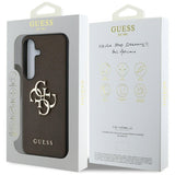 Husa pentru Samsung Galaxy S25 Plus, Guess Hardcase 4G Grained Big and Classic Logo (GUHCS25MPGT4MBW), maro