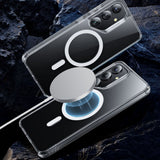 Husa pentru Samsung Galaxy S25 Plus, ESR Classic Hybrid HaloLock, negru/transparenta