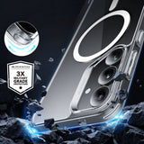 Husa pentru Samsung Galaxy S25 Plus, ESR Classic Hybrid HaloLock, negru/transparenta