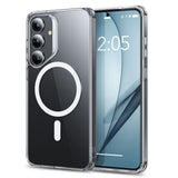 Husa pentru Samsung Galaxy S25 Plus, ESR Classic Hybrid HaloLock, negru/transparenta