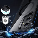 Husa pentru Samsung Galaxy S25 Plus, ESR Classic Hybrid HaloLock, negru/transparenta