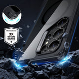 Husa pentru Samsung Galaxy S25 Ultra, ESR Classic Hybrid HaloLock, negru/transparenta