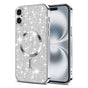 Husa pentru iPhone 16, Techsuit Lux Glitter MagSafe, argintiu