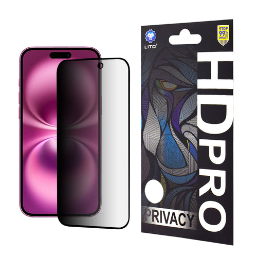 Folie de protectie pentru iPhone 16 Plus, Lito HD Pro Privacy