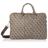 Geanta laptop Guess 4G Big Logo (GUCB15G4GFBR), 15, Luxurious Saffiano Piele, Detasabil Strap, Reglabil, maro