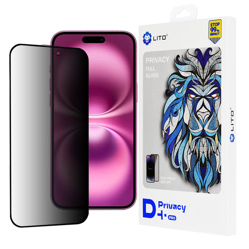 Folie de protectie pentru iPhone 16 Plus, Lito D+ Pro Privacy