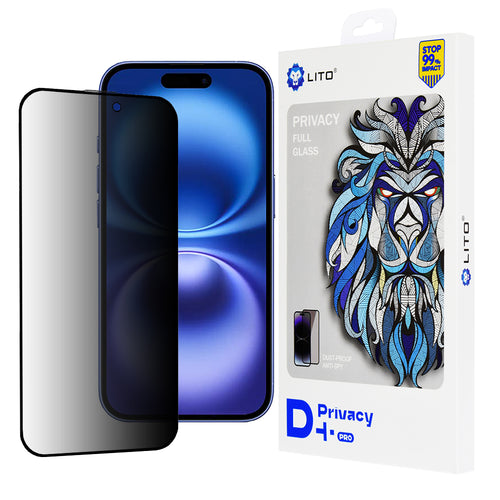 Folie de protectie pentru iPhone 16, Lito D+ Pro Privacy