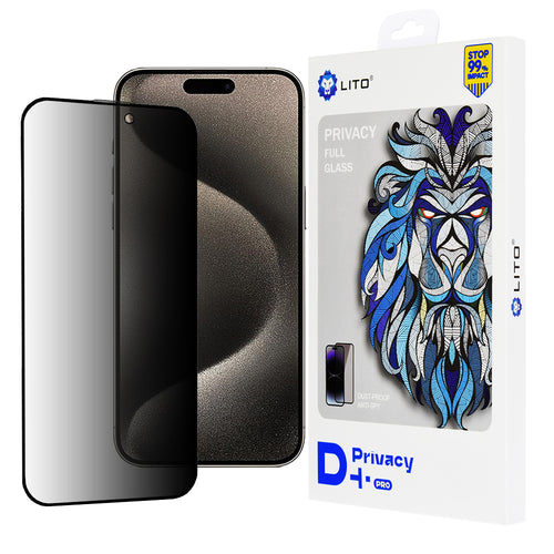 Folie de protectie pentru iPhone 15 Pro Max, Lito D+ Pro Privacy