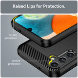 Husa pentru Samsung Galaxy A14 5G, Techsuit Carbon Silicone, albastru