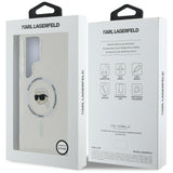 Husa pentru Samsung Galaxy S25 Ultra, Karl Lagerfeld IML MagSafe (KLHMS25LHLSKIH), alb