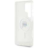 Husa pentru Samsung Galaxy S25 Ultra, Karl Lagerfeld IML MagSafe (KLHMS25LHLSKIH), alb