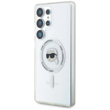 Husa pentru Samsung Galaxy S25 Ultra, Karl Lagerfeld IML MagSafe (KLHMS25LHLSKIH), alb