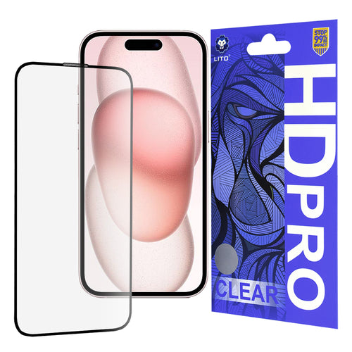 Folie de protectie pentru iPhone 15, Lito HD Pro Clear