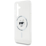 Husa pentru Samsung Galaxy S25, Karl Lagerfeld IML MagSafe (KLHMS25SHLSCHH), alb