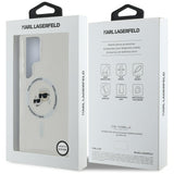 Husa pentru Samsung Galaxy S25 Ultra, Karl Lagerfeld IML MagSafe (KLHMS25LHLSKCH), alb