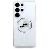 Husa pentru Samsung Galaxy S25 Ultra, Karl Lagerfeld IML MagSafe (KLHMS25LHLSKCH), alb