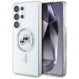Husa pentru Samsung Galaxy S25 Ultra, Karl Lagerfeld IML MagSafe (KLHMS25LHLSKCH), alb