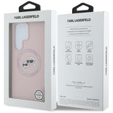 Husa pentru Samsung Galaxy S25 Ultra, Karl Lagerfeld Silicone Double Heads MagSafe (KLHMS25LSKCHTCP), roz