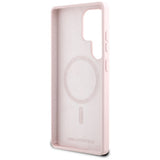 Husa pentru Samsung Galaxy S25 Ultra, Karl Lagerfeld Silicone Double Heads MagSafe (KLHMS25LSKCHTCP), roz