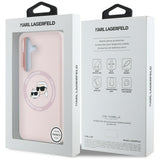 Husa pentru Samsung Galaxy S25 Plus, Karl Lagerfeld Silicone Double Heads MagSafe (KLHMS25MSKCHTCP), roz